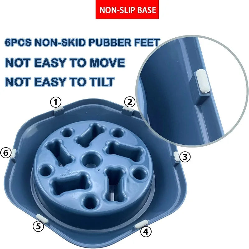 Slow Feeder Dog Bowl Non Slip Cat Dog Slower Food Feeding Dishes Large Small Medium Pet Slow Eat Dishes Puzzle Bowl Pet Supplies