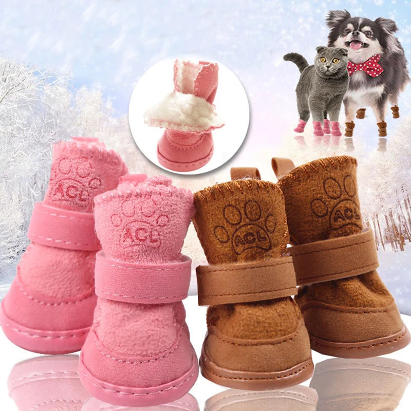Warm Winter Pet Shoes