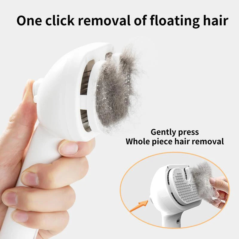 Dog Comb Pet Steam Massage Brush Safe Round Head Soft Teeth Spray Hair Removal Combs