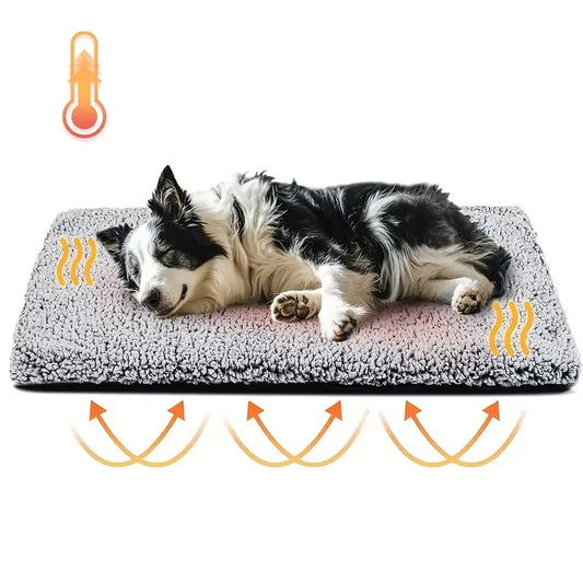 Self-Heating Pet Pad Blanket for Dogs Cats, No Electricity Thermal Mat with Anti-Slip Bottom, Warm Cushion for Puppy Kitten Pets